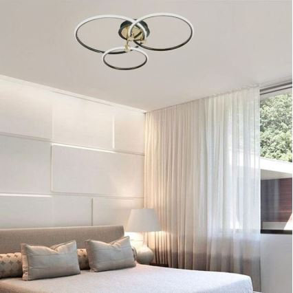 LED Plafon ściemnialny LED/64W/230V 3000-6500K + pilot zdalnego sterowania