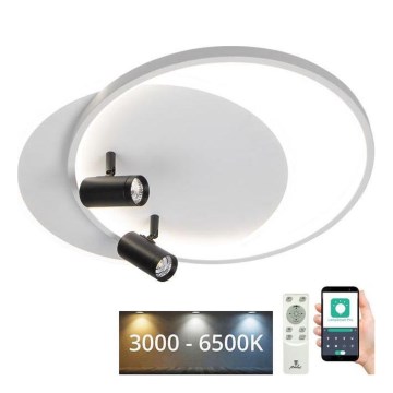 LED Plafon ściemnialny LED/65W/230V 3000-6500K białe + Pilot zdalnego sterowania