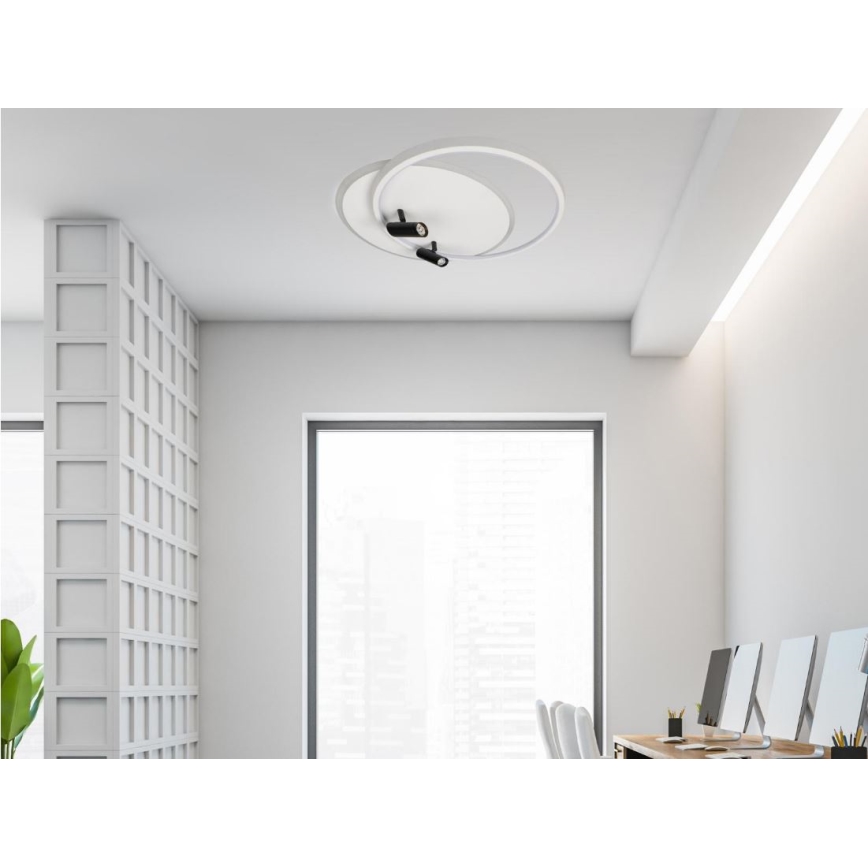 LED Plafon ściemnialny LED/65W/230V 3000-6500K białe + Pilot zdalnego sterowania