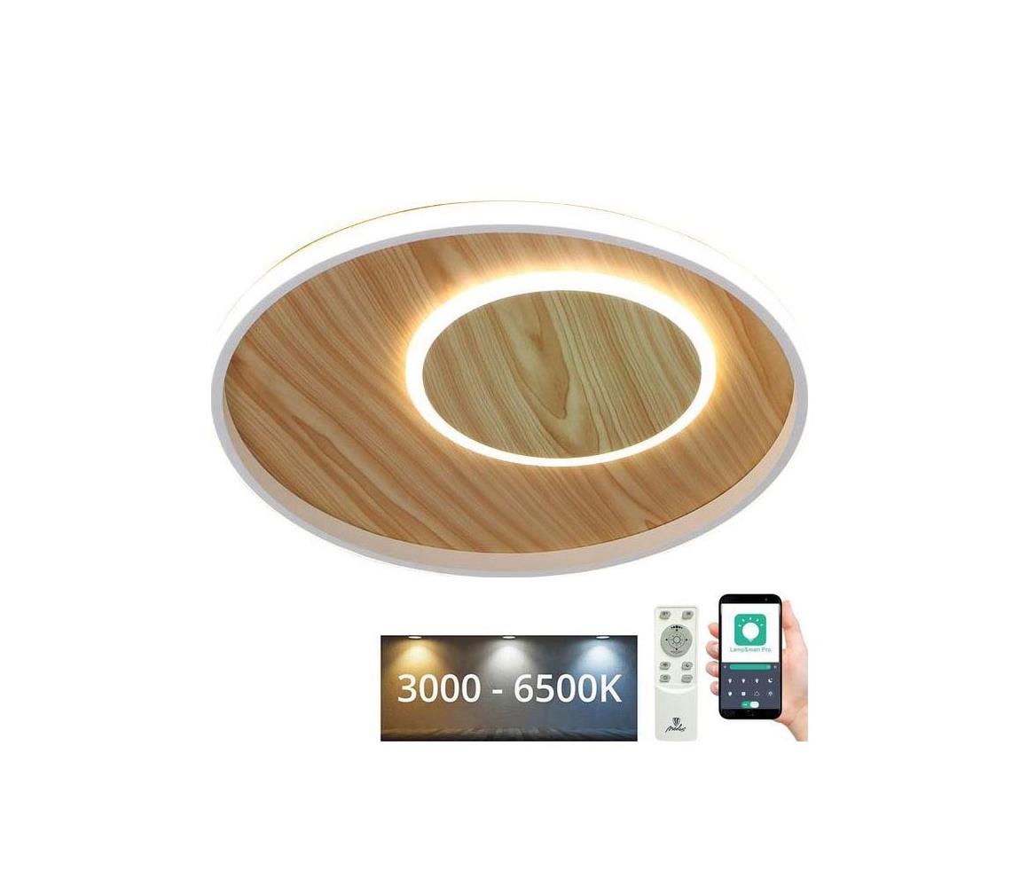 LED Plafon ściemnialny LED/65W/230V 3000-6500K brązowy + pilot zdalnego sterowania