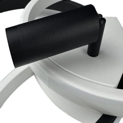 LED Plafon ściemnialny LED/70W/230V 3000-6500K biały/czarny + pilot zdalnego sterowania