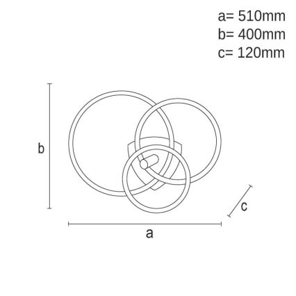 LED Plafon ściemnialny LED/70W/230V 3000-6500K biały/czarny + pilot zdalnego sterowania
