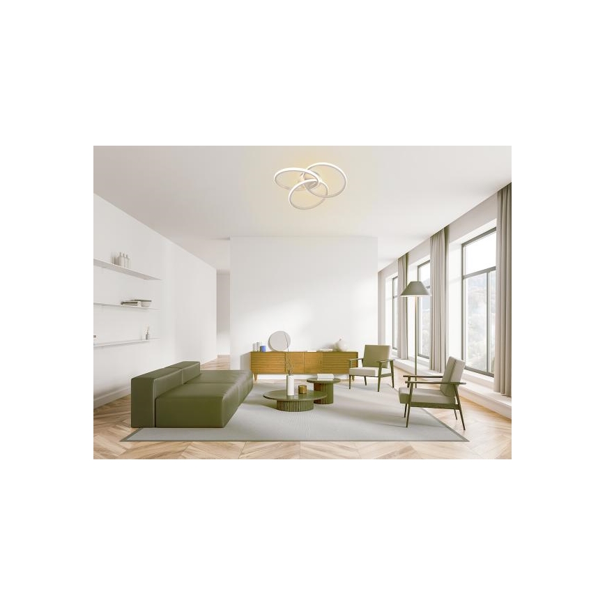 LED Plafon ściemnialny LED/70W/230V 3000-6500K biały + pilot zdalnego sterowania