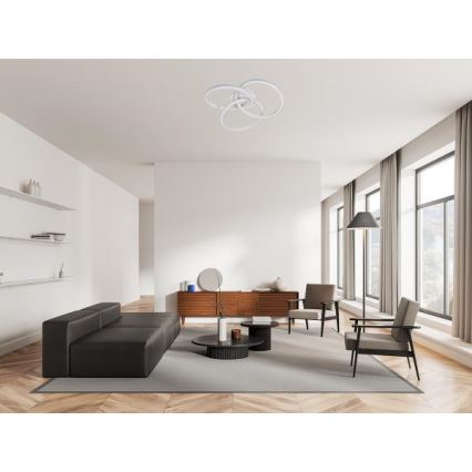 LED Plafon ściemnialny LED/70W/230V 3000-6500K biały + pilot zdalnego sterowania