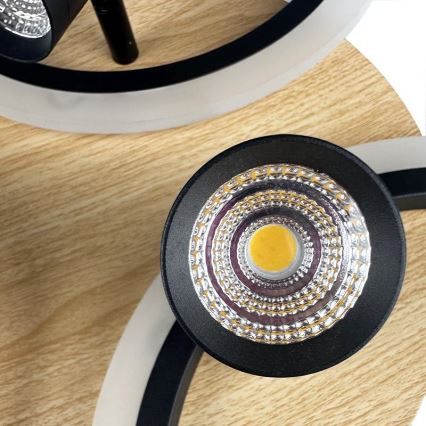 LED Plafon ściemnialny LED/70W/230V 3000-6500K czarny/brązowy + pilot zdalnego sterowania