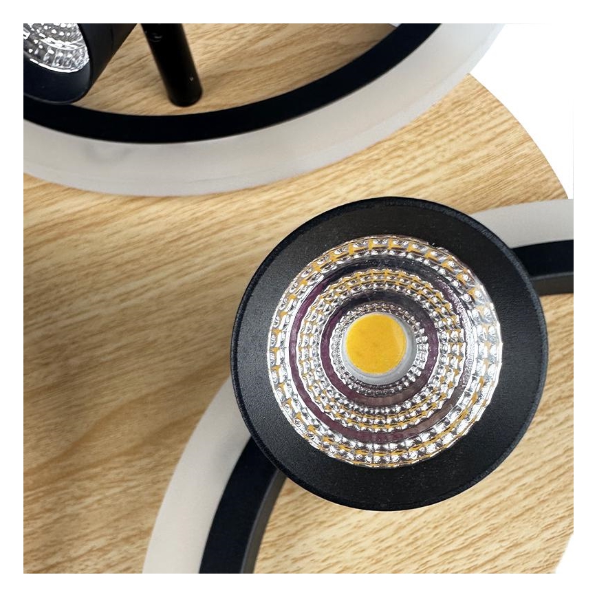 LED Plafon ściemnialny LED/70W/230V 3000-6500K czarny/brązowy + pilot zdalnego sterowania