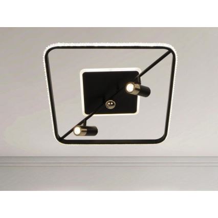 LED Plafon ściemnialny LED/70W/230V 3000-6500K czarny + pilot zdalnego sterowania