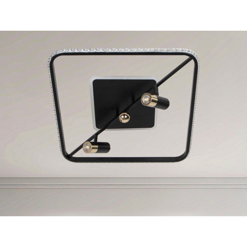 LED Plafon ściemnialny LED/70W/230V 3000-6500K czarny + pilot zdalnego sterowania