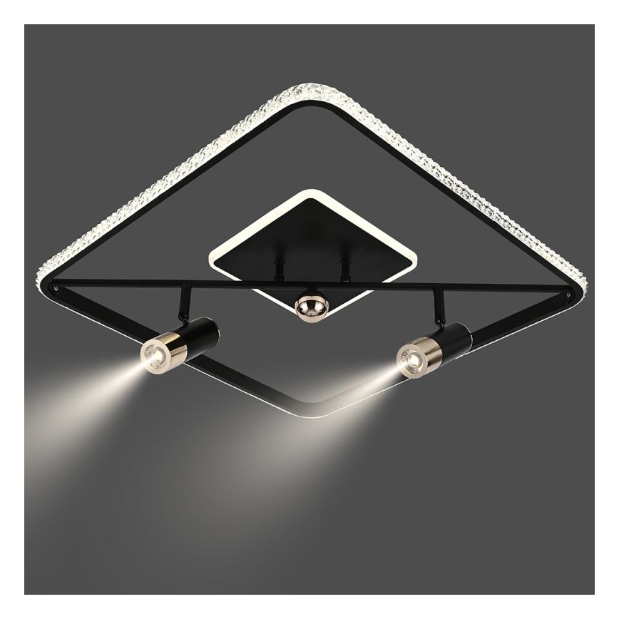 LED Plafon ściemnialny LED/70W/230V 3000-6500K czarny + pilot zdalnego sterowania