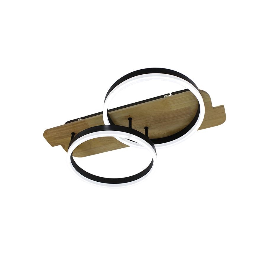 LED Plafon ściemnialny LED/70W/230V 3000-6500K dąb + pilot zdalnego sterowania