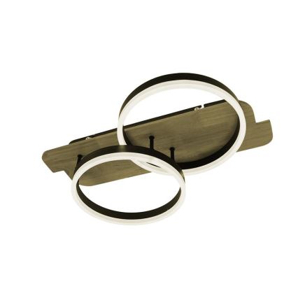 LED Plafon ściemnialny LED/70W/230V 3000-6500K dąb + pilot zdalnego sterowania