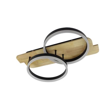 LED Plafon ściemnialny LED/70W/230V 3000-6500K dąb + pilot zdalnego sterowania