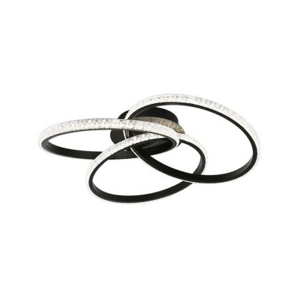 LED Plafon ściemnialny LED/70W/230V 3000-6500K czarny + pilot zdalnego sterowania