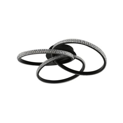 LED Plafon ściemnialny LED/70W/230V 3000-6500K czarny + pilot zdalnego sterowania