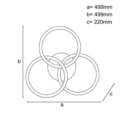 LED Plafon ściemnialny LED/70W/230V 3000-6500K czarny + pilot zdalnego sterowania