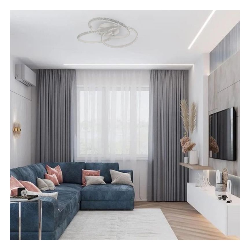 LED Plafon ściemnialny LED/70W/230V 3000-6500K biały + pilot zdalnego sterowania