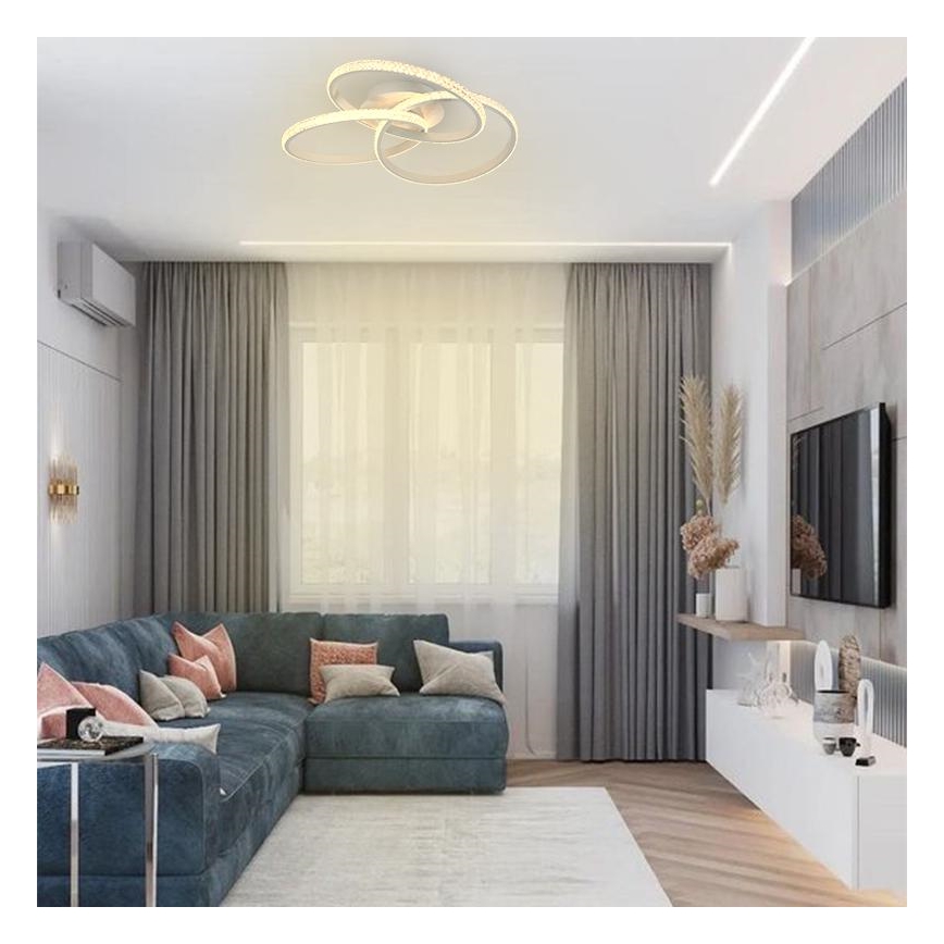 LED Plafon ściemnialny LED/70W/230V 3000-6500K biały + pilot zdalnego sterowania