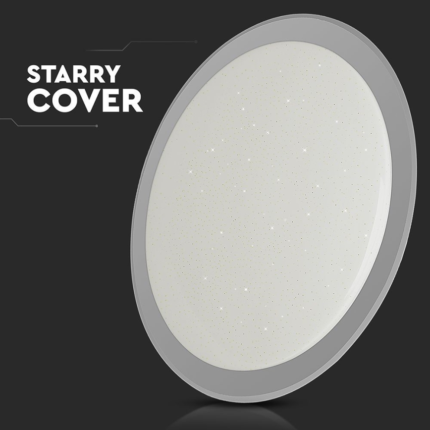 LED Plafon ściemnialny LED/72W/230V 3000-6500K śr. 67 cm biały + zdalne sterowanie