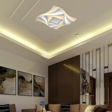 LED Plafon ściemnialny LED/75W/230V 3000-6500K 49,5x49,5 cm + pilot zdalnego sterowania