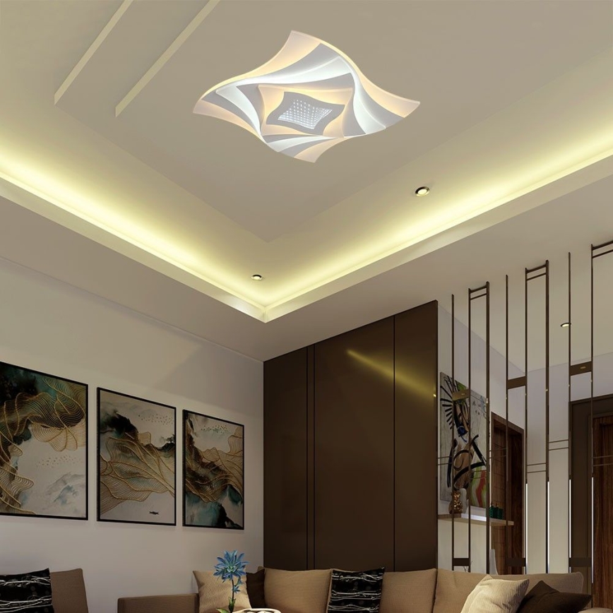 LED Plafon ściemnialny LED/75W/230V 3000-6500K 49,5x49,5 cm + pilot zdalnego sterowania