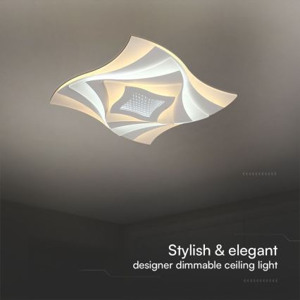 LED Plafon ściemnialny LED/75W/230V 3000-6500K 49,5x49,5 cm + pilot zdalnego sterowania