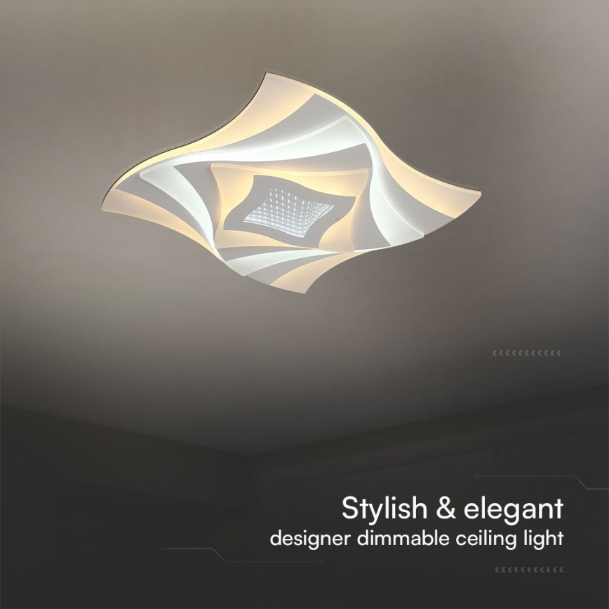 LED Plafon ściemnialny LED/75W/230V 3000-6500K 49,5x49,5 cm + pilot zdalnego sterowania