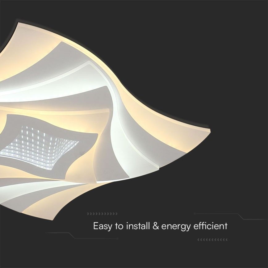 LED Plafon ściemnialny LED/75W/230V 3000-6500K 49,5x49,5 cm + pilot zdalnego sterowania