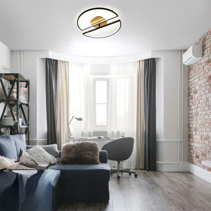 LED Plafon ściemnialny LED/75W/230V 3000-6500K buk + pilot zdalnego sterowania