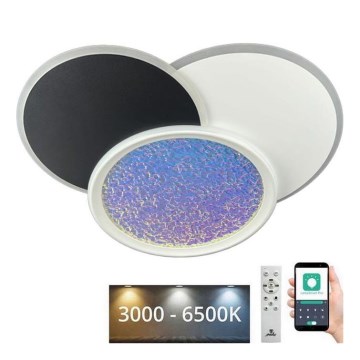 LED Plafon ściemnialny LED/80W/230V 3000-6500K biały + pilot zdalnego sterowania