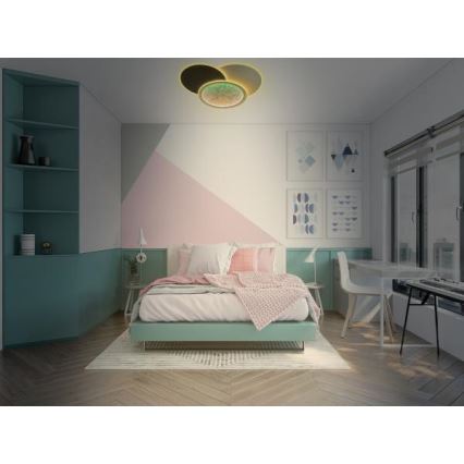 LED Plafon ściemnialny LED/80W/230V 3000-6500K biały + pilot zdalnego sterowania