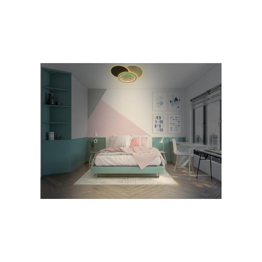 LED Plafon ściemnialny LED/80W/230V 3000-6500K biały + pilot zdalnego sterowania
