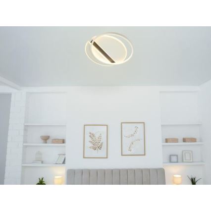 LED Plafon ściemnialny LED/80W/230V 3000-6500K biały + zdalne sterowanie