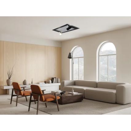 LED Plafon ściemnialny LED/80W/230V 3000-6500K czarny + pilot zdalnego sterowania