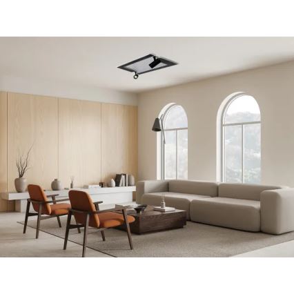 LED Plafon ściemnialny LED/80W/230V 3000-6500K czarny + pilot zdalnego sterowania