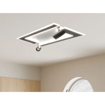 LED Plafon ściemnialny LED/80W/230V 3000-6500K czarny + pilot zdalnego sterowania