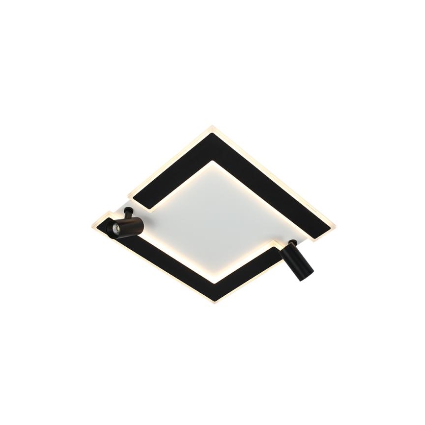 LED Plafon ściemnialny LED/80W/230V 3000-6500K czarny + pilot zdalnego sterowania