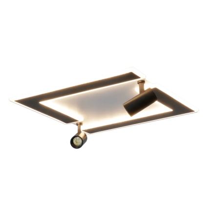 LED Plafon ściemnialny LED/80W/230V 3000-6500K czarny + pilot zdalnego sterowania