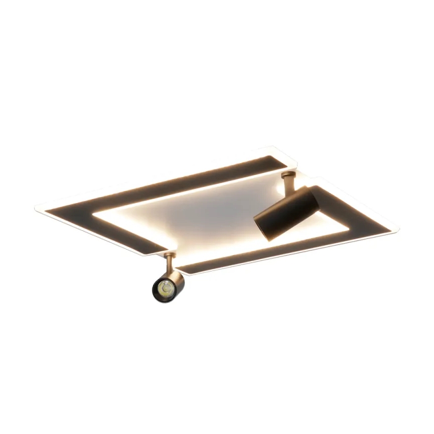 LED Plafon ściemnialny LED/80W/230V 3000-6500K czarny + pilot zdalnego sterowania