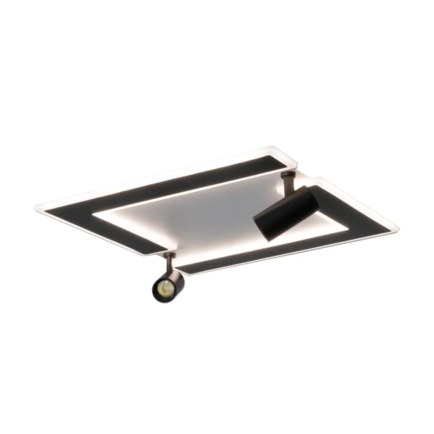 LED Plafon ściemnialny LED/80W/230V 3000-6500K czarny + pilot zdalnego sterowania