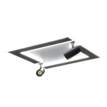 LED Plafon ściemnialny LED/80W/230V 3000-6500K czarny + pilot zdalnego sterowania