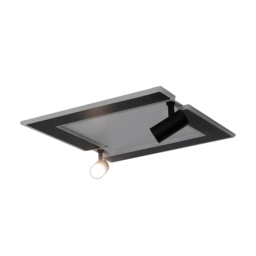 LED Plafon ściemnialny LED/80W/230V 3000-6500K czarny + pilot zdalnego sterowania