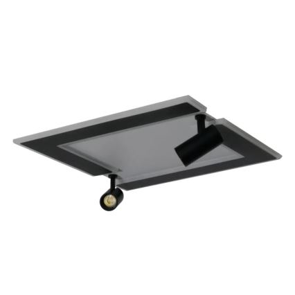 LED Plafon ściemnialny LED/80W/230V 3000-6500K czarny + pilot zdalnego sterowania