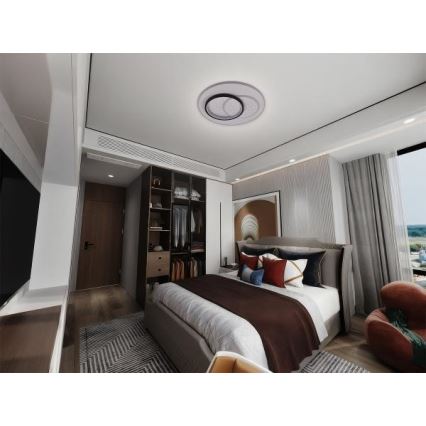 LED Plafon ściemnialny LED/85W/230V 3000-6500K + zdalne sterowanie