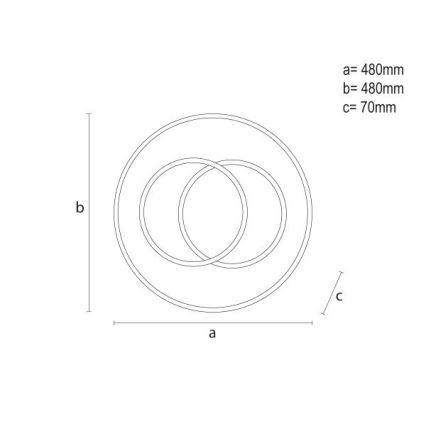 LED Plafon ściemnialny LED/85W/230V 3000-6500K + zdalne sterowanie