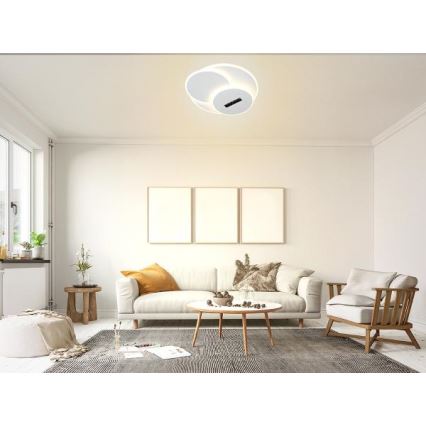 LED Plafon ściemnialny LED/90W/230V 3000-6500K biały + pilot zdalnego sterowania