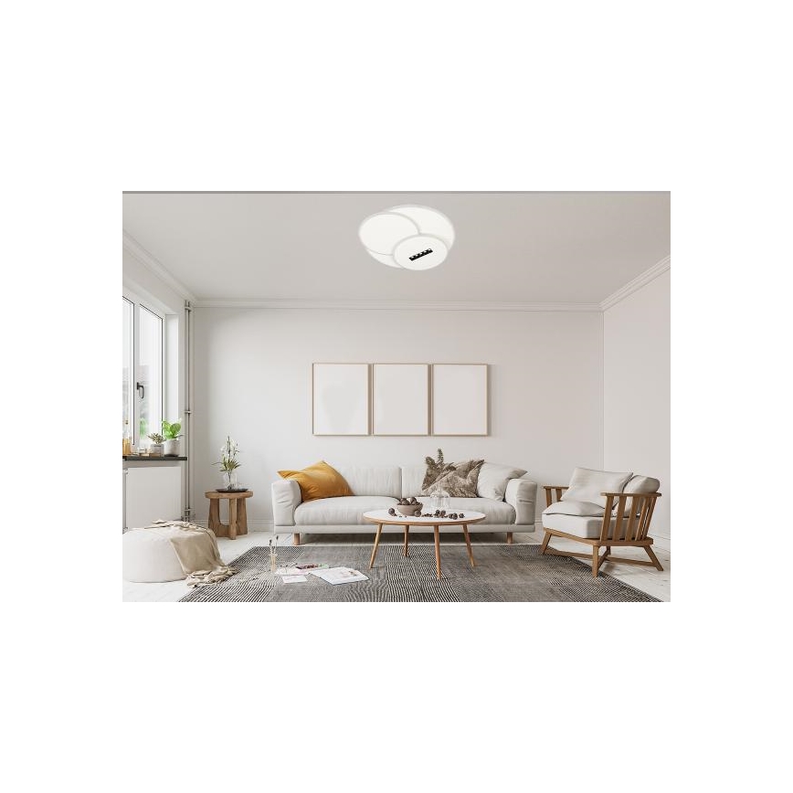 LED Plafon ściemnialny LED/90W/230V 3000-6500K biały + pilot zdalnego sterowania