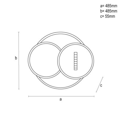 LED Plafon ściemnialny LED/90W/230V 3000-6500K biały + pilot zdalnego sterowania