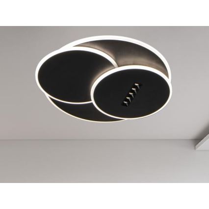 LED Plafon ściemnialny LED/90W/230V 3000-6500K czarny + pilot zdalnego sterowania
