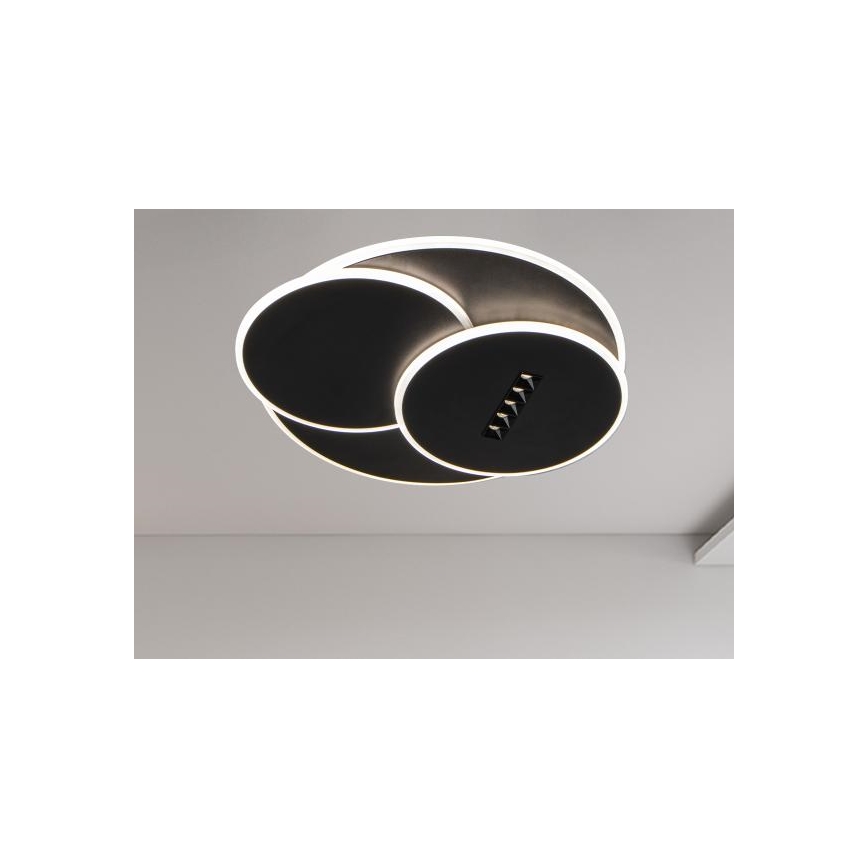 LED Plafon ściemnialny LED/90W/230V 3000-6500K czarny + pilot zdalnego sterowania