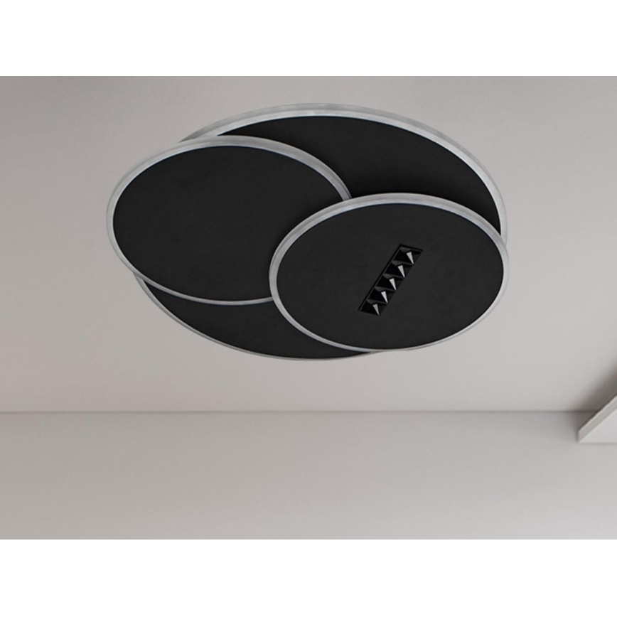 LED Plafon ściemnialny LED/90W/230V 3000-6500K czarny + pilot zdalnego sterowania